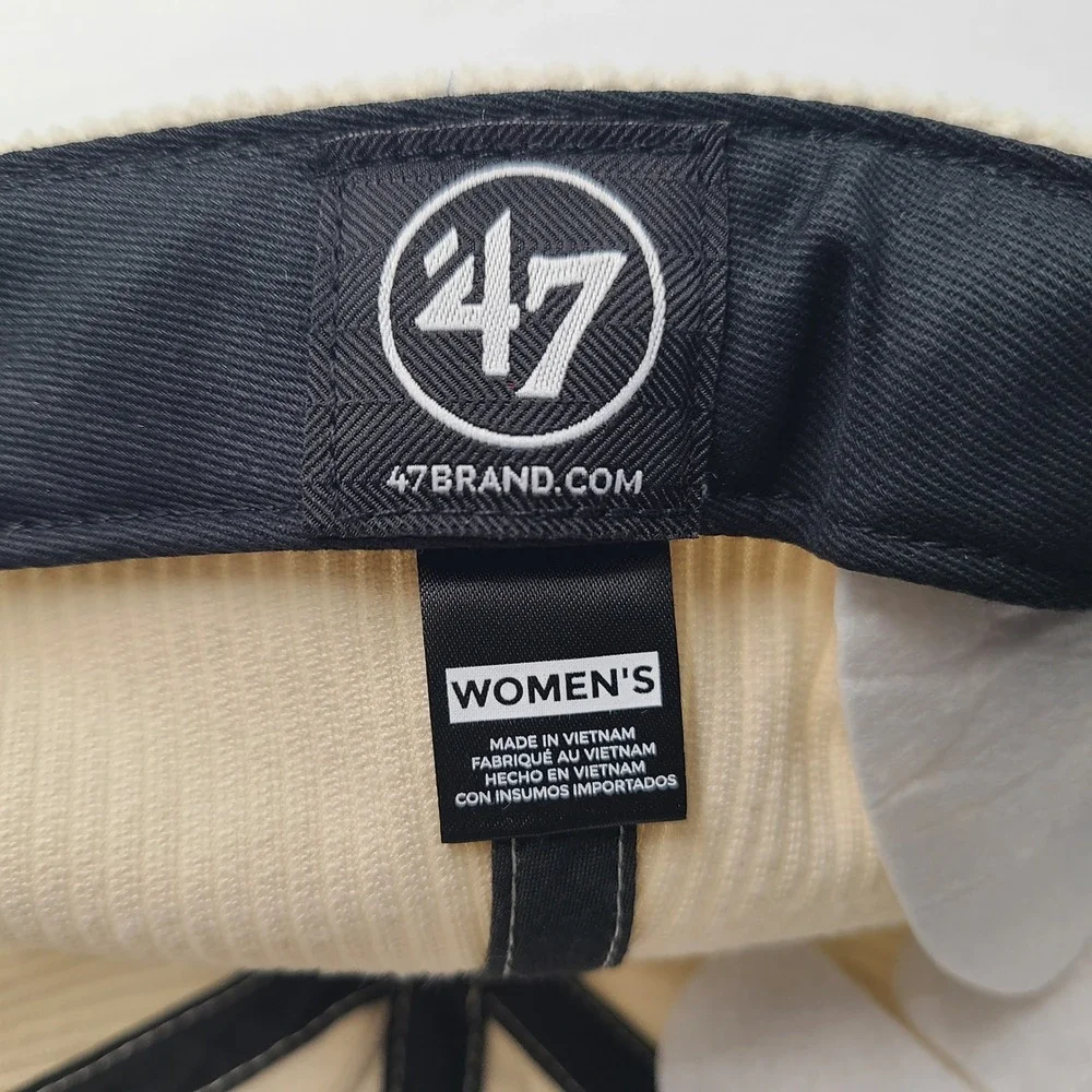 Women‎ Philadelphia Eagles Hat Strapback 47 Brand Clean Up Beige Green Corduroy